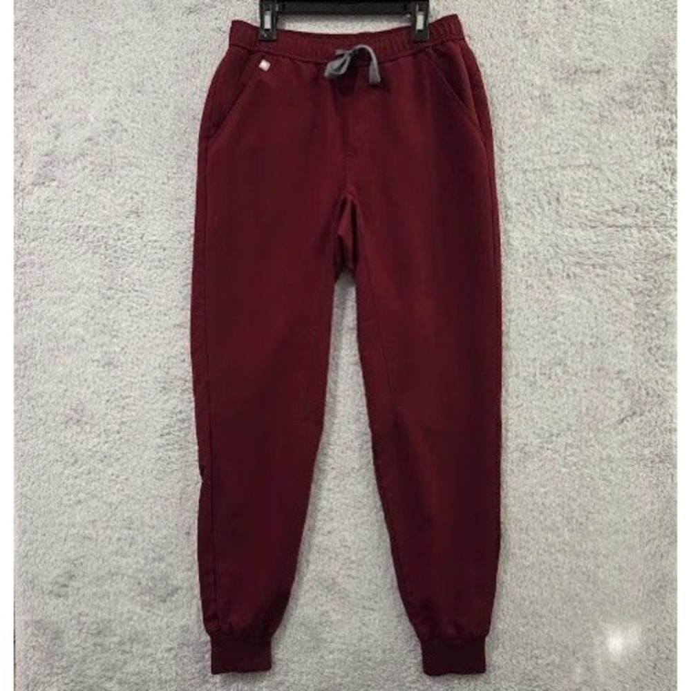 FIGS Technical Collection Jogger Pants Women's XS Burgundy Scrub Trousers